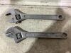 (2) 18" ADJUSTABLE WRENCHES - 2