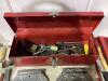 TOOL BOX W/ SCREWDRIVERS, TORCH, PILERS & MISCELLANEOUS - 5
