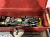 TOOL BOX W/ SCREWDRIVERS, TORCH, PILERS & MISCELLANEOUS - 7