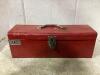 TOOL BOX W/ SCREWDRIVERS, TORCH, PILERS & MISCELLANEOUS - 8