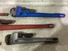 SHOP FLAT OF PIPE WRENCHES 24", 18", 14", 8", 10" - 3