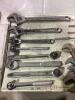 SHOP BOX OF MIXED WRENCHES, RATCHETS, SOCKETS & MISCELLANEOUS - SAE & METRIC - 2