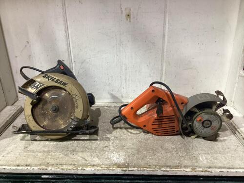 SHOP FLAT W/ SKILSAW CIRCULAR SAW & B-D WORK WHEEL