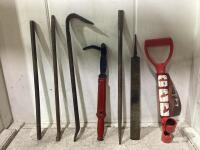 SHOP BOX OF MISCELLANEOUS TOOLS