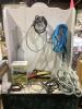 SHOP CRATE OF SLINGS, ROPES, CHAINS & MISCELLANEOUS