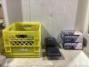 CRATE OF MIXED OUTDOOR SOLAR LIGHTS & POWER BEAM HALOGEN LIGHT KITS