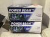 CRATE OF MIXED OUTDOOR SOLAR LIGHTS & POWER BEAM HALOGEN LIGHT KITS - 2