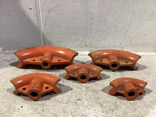 SHOP PAIL OF ORANGE PIPE BENDER PARTS