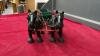 PLASTER HORSES W/ WOOD WAGON - 4