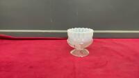 ANTIQUE FLUTED GLASS CANDY DISH