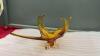 AMBER HEAVY GLASS DECOR PIECE - 4