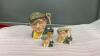 SET OF (3) ROYAL DOULTON &ldquo;THE GARDENER&rdquo; TOBY MUGS