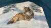 WOLF OIL PAINTING ON STONE - 2