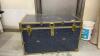 BLUE METAL TRUNK W/ TRAY