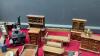 VARIETY OF DOLL HOUSE FURNITURE W/ A FEW SMALL DOLLS - 7