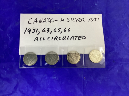 CANADA 4-SILVER DIMES