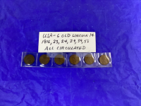 USA 6 OLD LINCOLN PENNIES