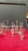 (2) FLATS W/ CLEAR GLASS VASES - 3