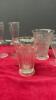 (2) FLATS W/ CLEAR GLASS VASES - 4