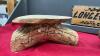 HANDCRAFTED ITEMS - COCONUT LIGHT, & BOWL, CARVED &ldquo;LONGEVITY&rdquo; WOOD SIGN, AND WOOD TRINKET HOLDER W/ SHELF - 2