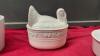 CERAMIC POPCORN BOWL W/ (2) SMALLER BOWLS, TURKERY BISCUIT JAR, BUTTER DISH, CORNING WARE - 5