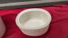CERAMIC POPCORN BOWL W/ (2) SMALLER BOWLS, TURKERY BISCUIT JAR, BUTTER DISH, CORNING WARE - 6