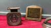 SAD IRON, SOEHNLE PLASTIC SCALE, BRASS SCALE PIECE, LETTER HOLDER - 4