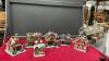 LIGHTED CHRISTMAS VILLAGE. HOUSES