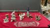 COLLECTION OF BIRD ORNAMENTS & SWAN PLATTER