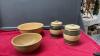 (2) POTTERY BOWLS, & (2) POTTERY CANISTER