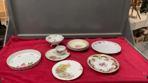 COLLECTIBLE DISHWARE W/ FLORAL DESIGNS - ON PLATE IS A &ldquo;SHELLEY