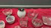 GLASS VASES, CANDLE HOLDERS, ASHTRAYS, CANDY DISHES - 4
