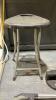 CLEAR TOTE W/ASSORTED CANES + FOLDING STOOL - 2