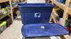 BIG BLUE TOTE W/ HANGING FILES IN A CRATE, MAGAZINE HOLDERS - 4