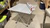 (3)ITEMS - PORTABLE TABLE ,TENT + WALL MOUNTED FLAG HOUSING W/FLAG - 2