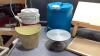 BLACK TOTE W/2 WATER CONTAINERS, TABLETOP DESK, STORAGE CONTAINER - 2