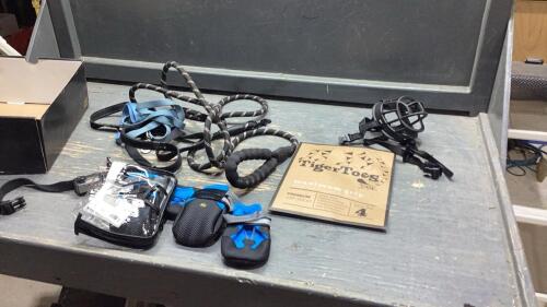 BOX W/PET BOOTS, LEASHES ,MUZZLE