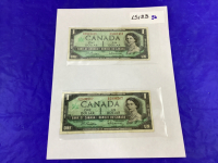 CANADA 2-1967 ONE DOLLAR BANKNOTES