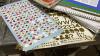 SMALL BOOK CASE, BOX W/ASSORTED PAPER, CORK BOARD, PIN BOARD - 6