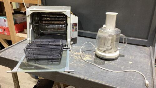BLACK + DECKER PROCESSOR, SHOW TIME ROTISSERIE + BBQ OVEN