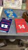BOX W/ANTIQUE SNI-DOR TURNTABLE , LP RECORDS, BOOKS ABOUT ANTIQUES - 4