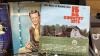 BOX W/ANTIQUE SNI-DOR TURNTABLE , LP RECORDS, BOOKS ABOUT ANTIQUES - 7