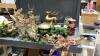 LARGE TOTE OF CHRISTMAS DECOR - DEER, CENTERPIECE