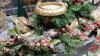 LARGE TOTE OF CHRISTMAS DECOR - DEER, CENTERPIECE - 3