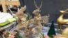 LARGE TOTE OF CHRISTMAS DECOR - DEER, CENTERPIECE - 5