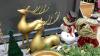 LARGE TOTE OF CHRISTMAS DECOR - DEER, CENTERPIECE - 6