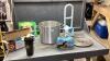 (2)ITEMS - STOCK POT + BOX W/BATHTUB RAIL, JASMINE LUNCH KIT, BATMAN WATER BOTTLE
