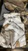 RUBBERMAID GARBAGE BIN W/ HODGMAN HIP WADERS -SIZE 10, COVER UP PANTS, NECK WARMERS, HOODIES, - 4