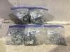 SHOP PAIL OF MIXED BITS W/ WASHERS, BOLTS, NUTS, ELETRIC FENCE CONNECTORS & MISCELLANEOUS - 12