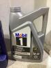 SHOP BOX OF MIXED ENGINE OILS - 5